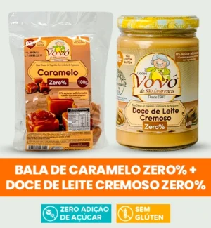 Bala de Caramelo Zero% + Doce de Leite Cremoso Zero% 400g