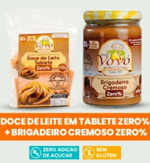 Doce de Leite em Tablete Zero% + Brigadeiro Cremoso Zero%