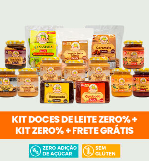 Kit Doces de Leite Zero% + Kit Zero% + Frete GRÁTIS