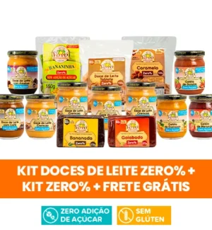 Kit Doces de Leite Zero% + Kit Zero% + Frete GRÁTIS!