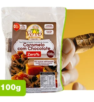 Bala de Caramelo com Chocolate Zero