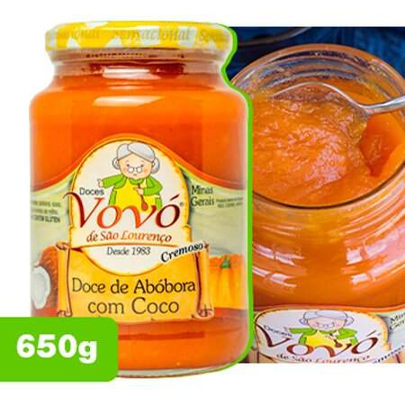 DOCE DE ABÓBORA COM COCO 650G RESERVA DE MINAS