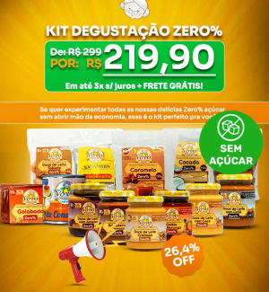 Kit Degustação Zero% + Frete Grátis Brasil
